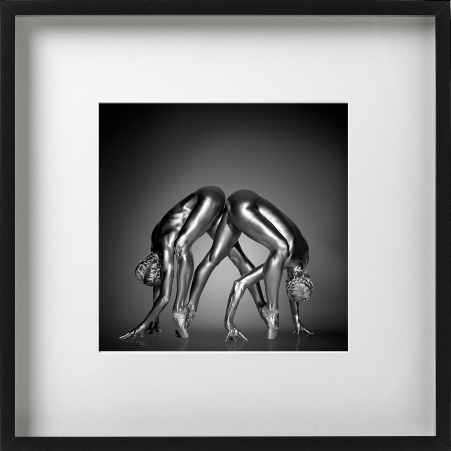Recibir orientación de la naturaleza - bailarinas desnudas de plata, fotografía artística, 2008 en venta 2