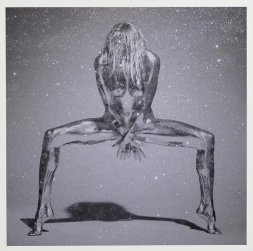 Silvereye Diamond Dust - Nude in Silver Paint, Fine Art Photography, 1995 For Sale 6