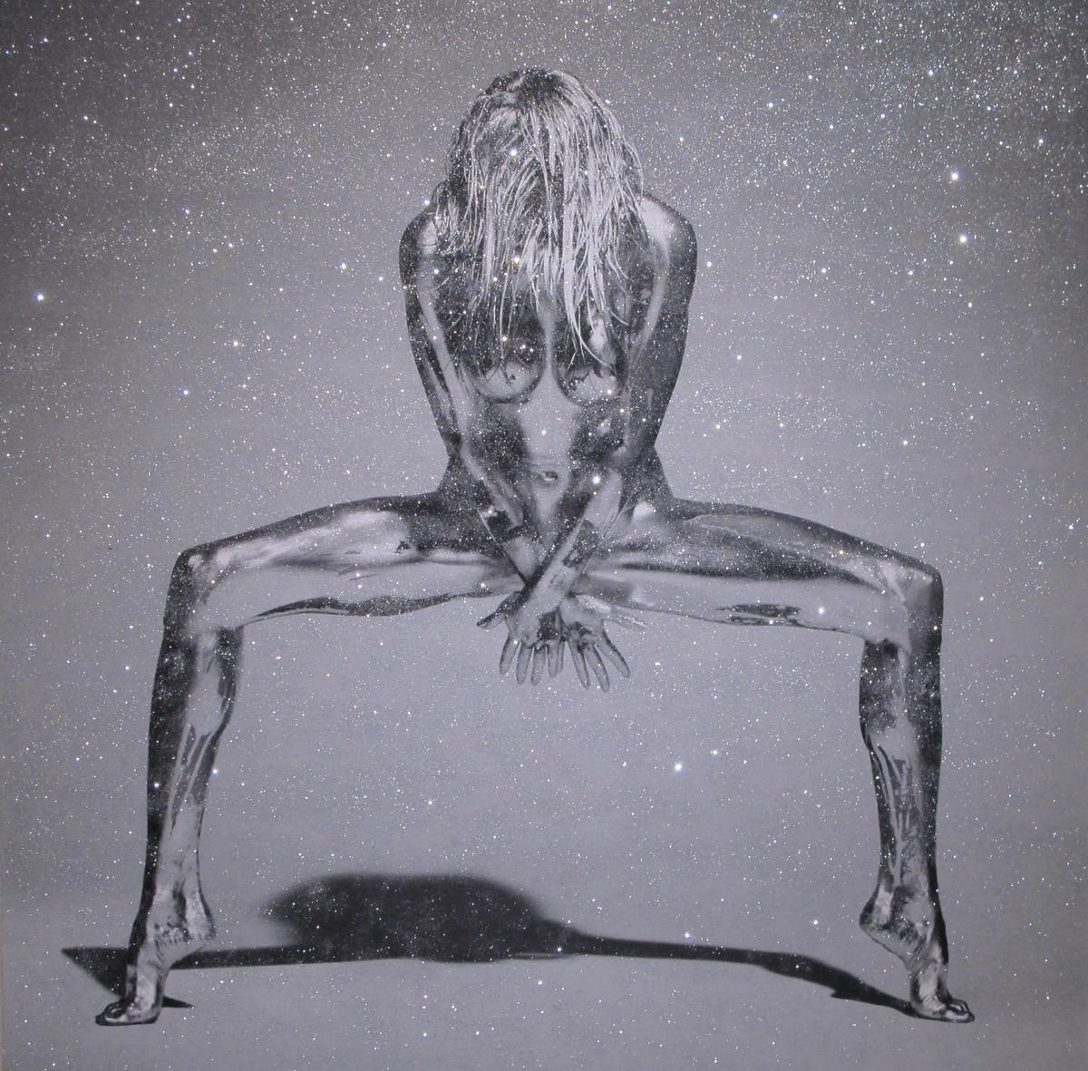 Silvereye Diamond Dust - Nude in Silver Paint, Fine Art Photography, 1995