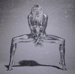 Silvereye Diamond Dust - Nude in Silver Paint, Fine Art Photography, 1995