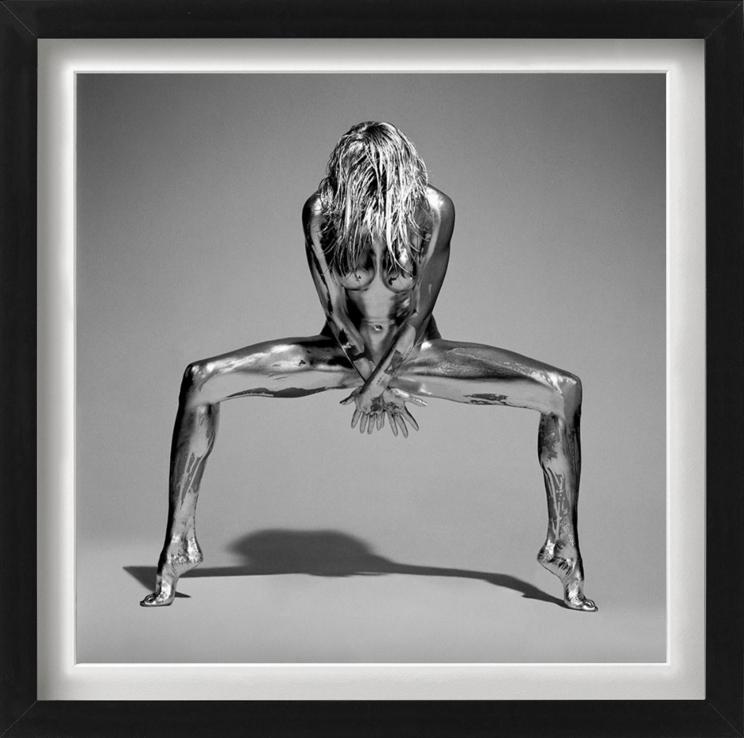 Silvereye - Metallic Painted Nude, Fine Art Photography, 1995 For Sale 7