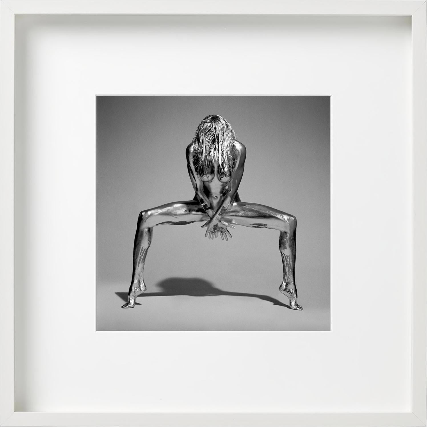 Silvereye - Metallic Painted Nude, Fine Art Photography, 1995 For Sale 8