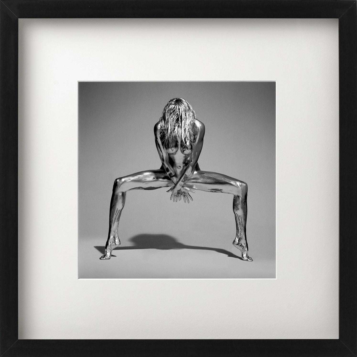 Silvereye - Metallic Painted Nude, Fine Art Photography, 1995 For Sale 9