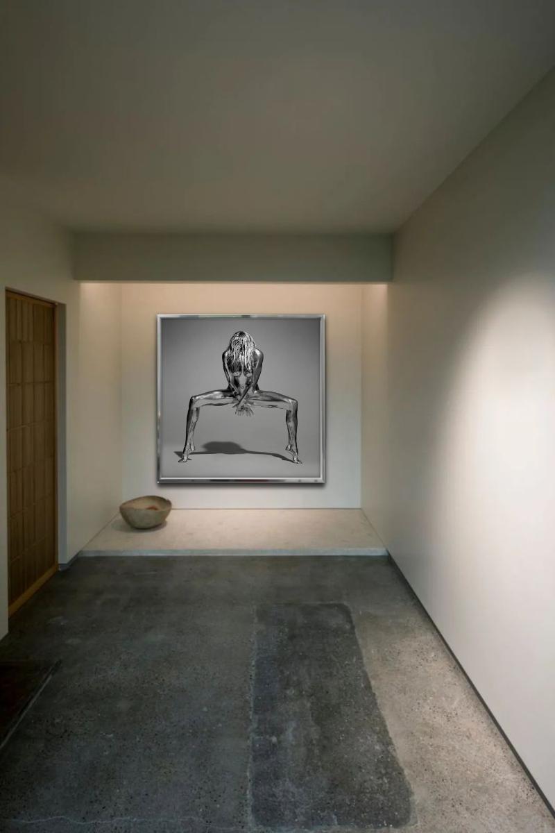 'Silverye' depicts a nude model covered in silver paint in a symmetric, acrobatic pose, photographed by Guido Argentini.

All prints are limited edition. Available in multiple sizes. High-end framing on request.

All prints are done and signed by