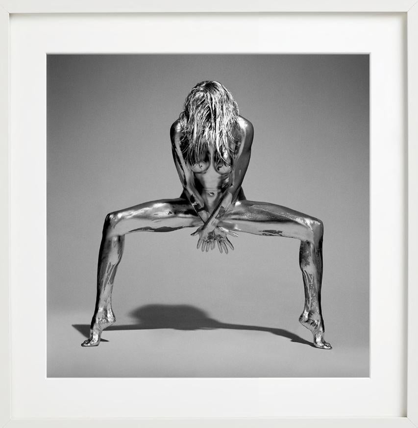 Silvereye - Metallic Painted Nude, Fine Art Photography, 1995 For Sale 1
