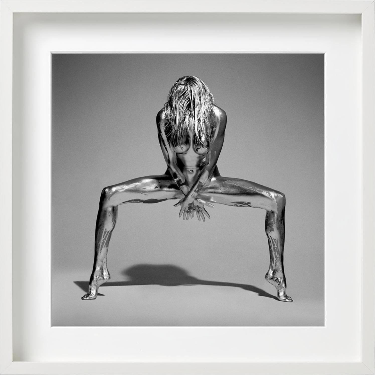 Silvereye - Metallic Painted Nude, Fine Art Photography, 1995 For Sale 3