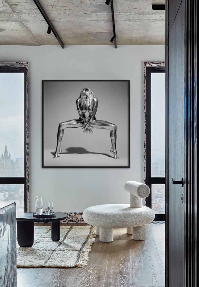 Silvereye - Metallic Painted Nude, Fine Art Photography, 1995 For Sale 4