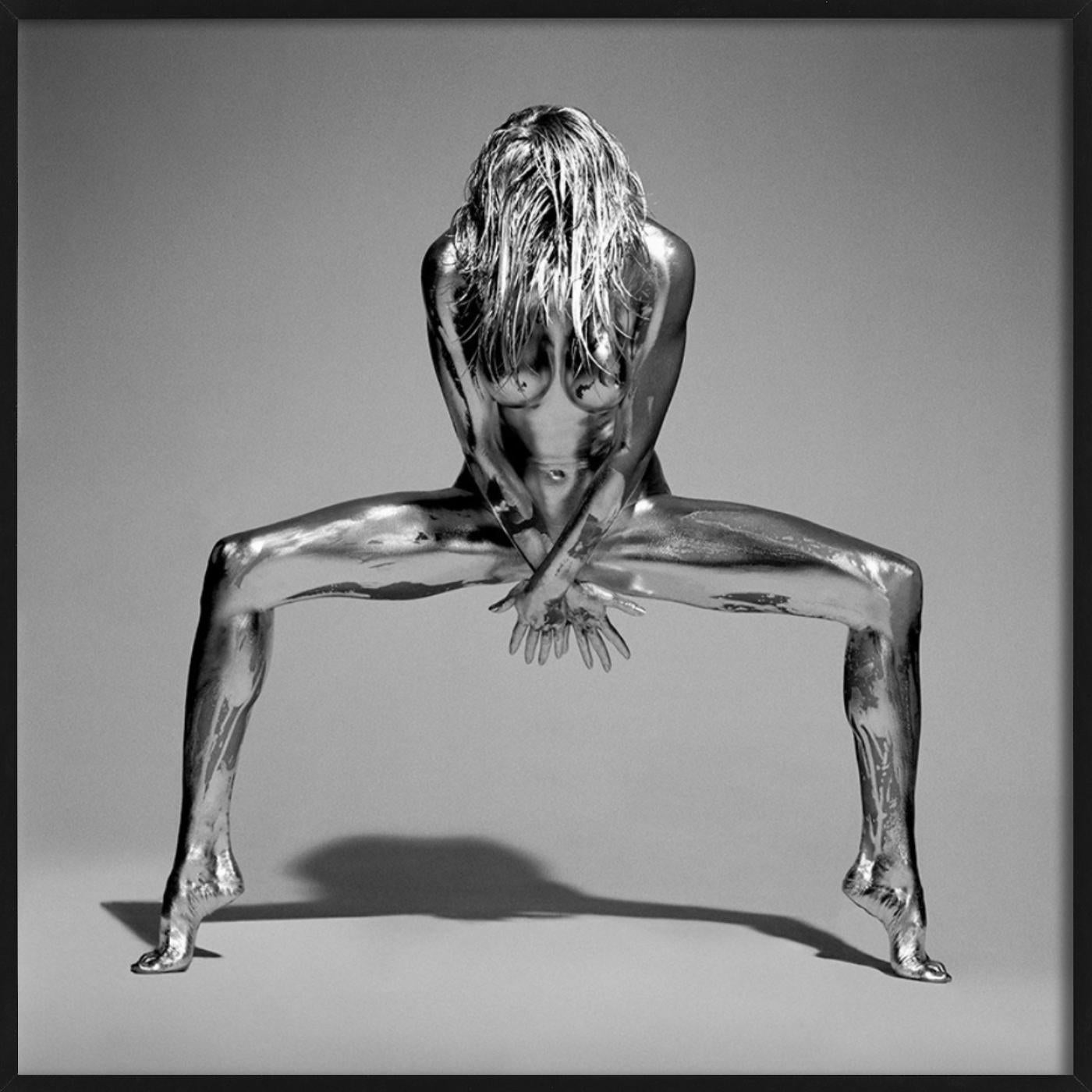 Silvereye - Metallic Painted Nude, Fine Art Photography, 1995 For Sale 5