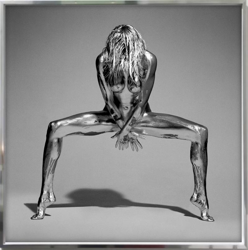 Silvereye - Metallic Painted Nude, Fine Art Photography, 1995 For Sale 6