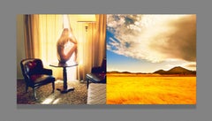 Stray often into dark solitudes EROS Mounted on Plexiglas, Diptych, 10x20 in