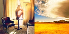 Stray often into dark solitudes EROS Mounted on Plexiglas, Diptych, 10x20 in