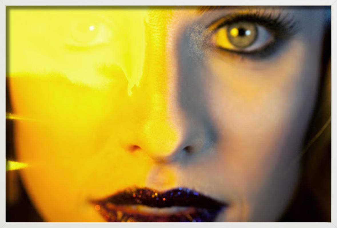 Sydney's yellow eyes - portrait of the face of a beautiful woman For Sale 2