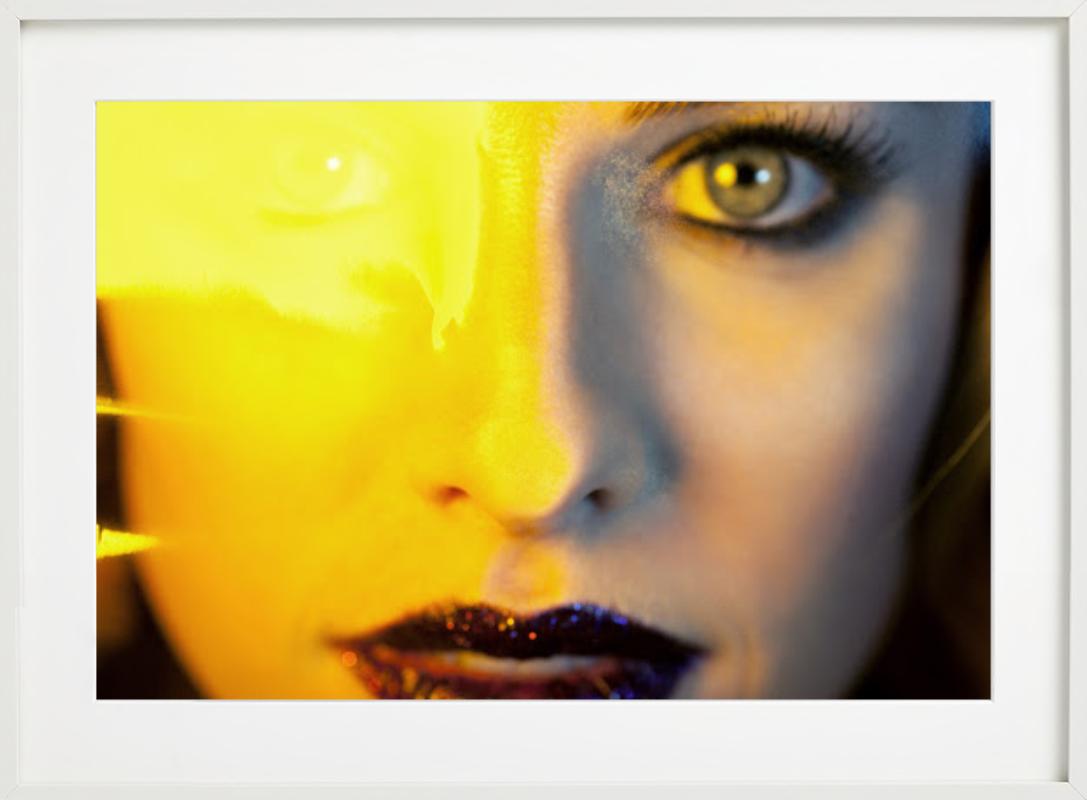 Sydney's yellow eyes - portrait of the face of a beautiful woman For Sale 3