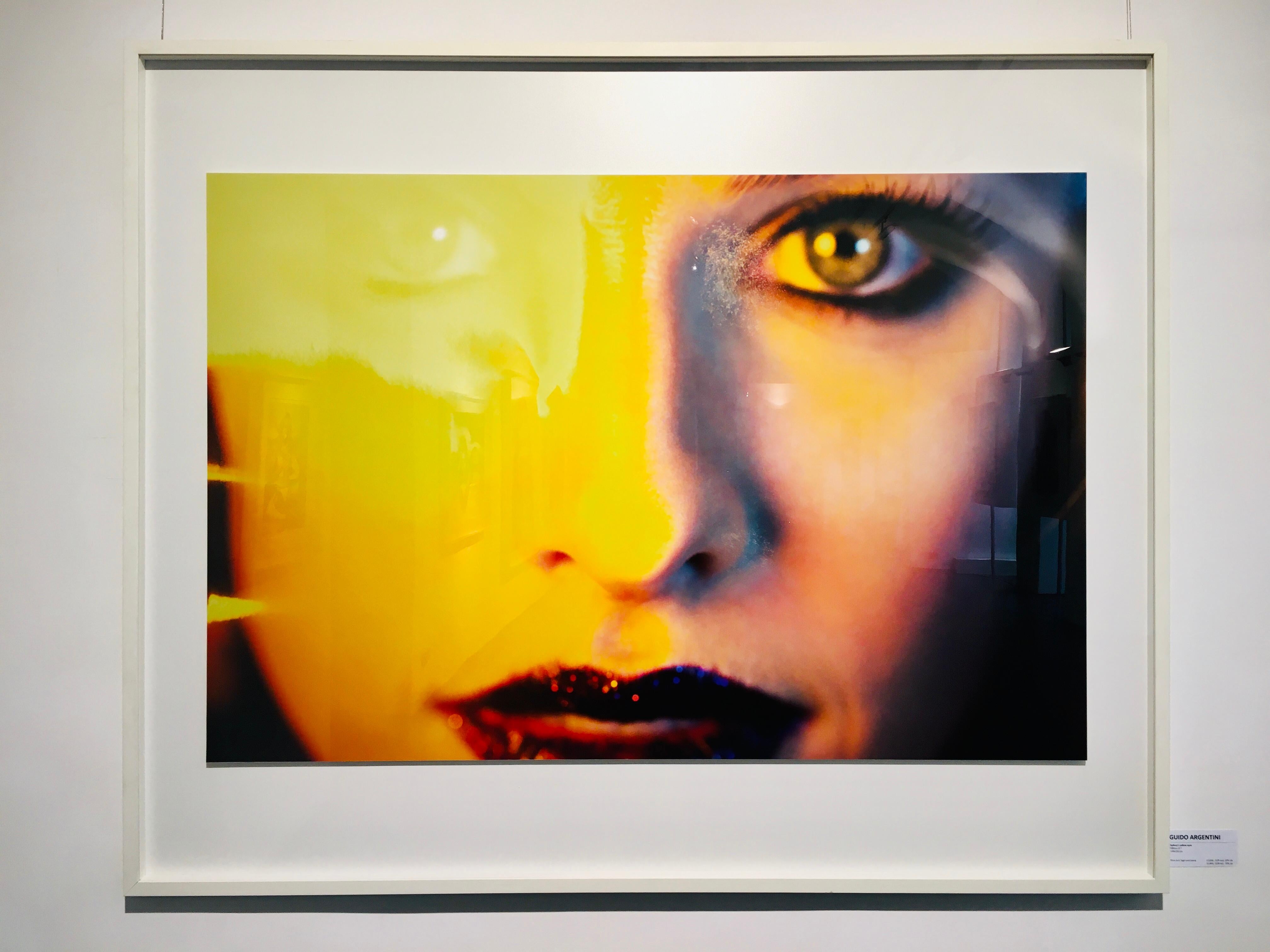 Guido Argentini Portrait Photograph - Sydney's yellow eyes - portrait of the face of a beautiful woman
