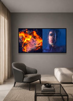 The fire of greed EROS Archival Pigment Print, Contemporary Diptych