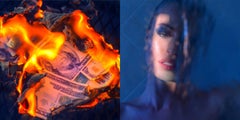 The fire of greed EROS Archival Pigment Print, Contemporary Diptych