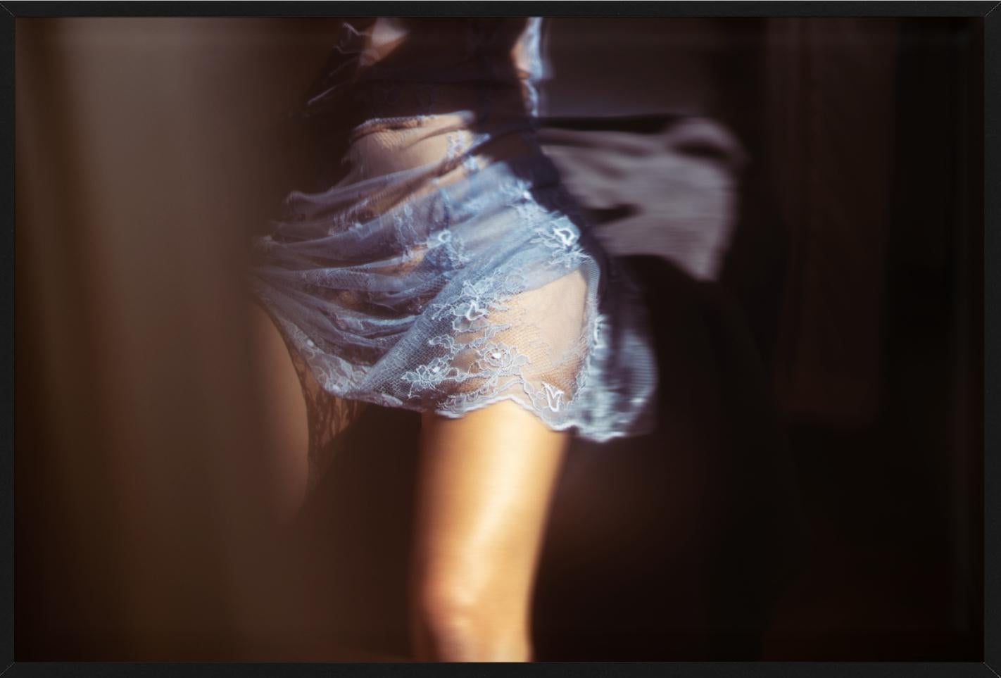 Untitled #59 - Model in blue lace skirt, fine art photography, 2024 For Sale 6