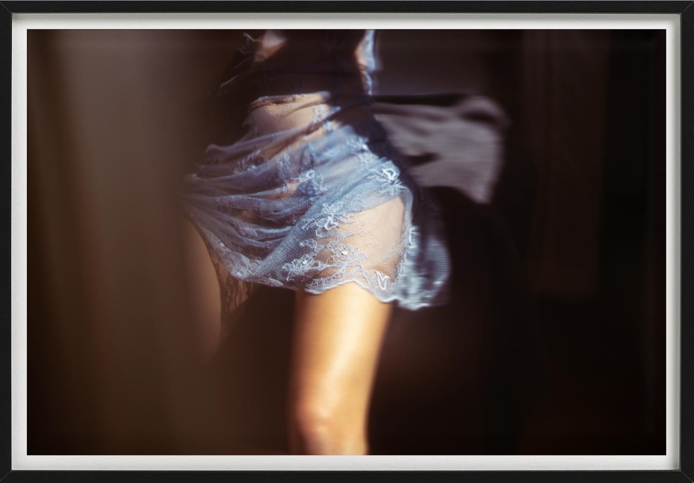 Untitled #59 - Model in blue lace skirt, fine art photography, 2024 For Sale 7