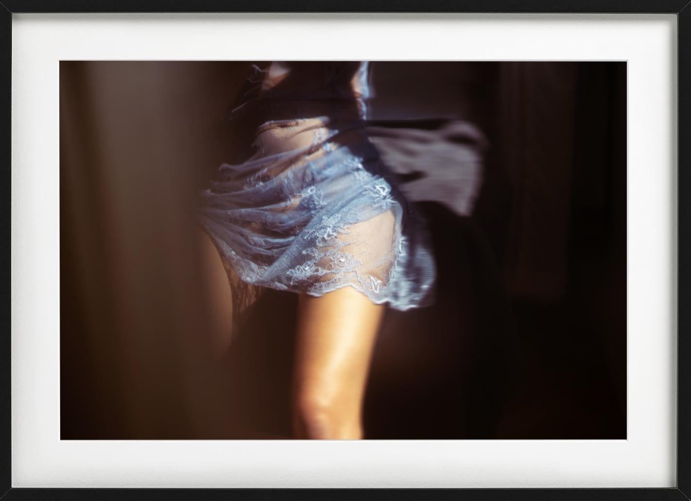 Untitled #59 - Model in blue lace skirt, fine art photography, 2024 For Sale 3