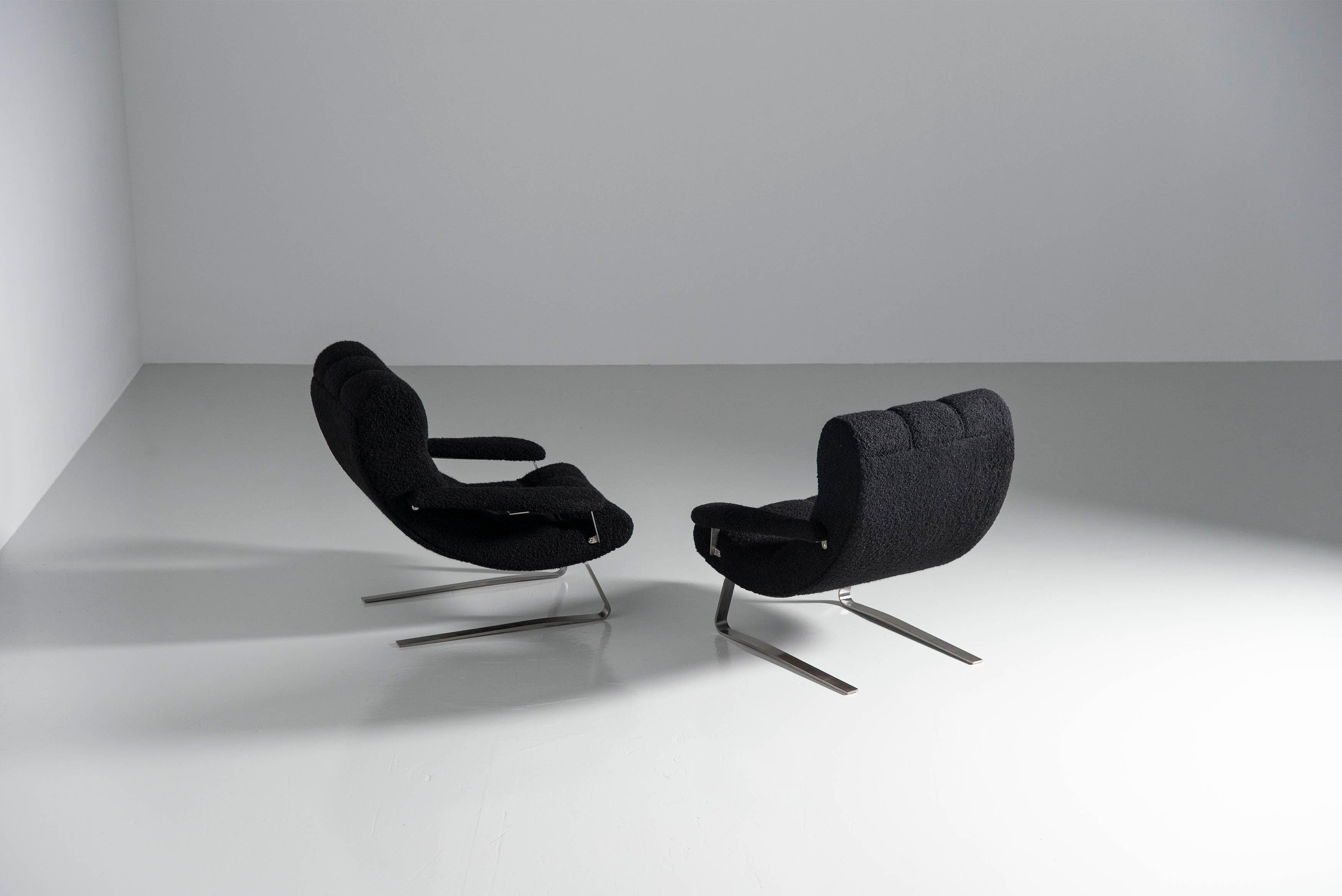 Guido Bonzani Tecnosalotto Lounge Chairs, Italy, 1970 4