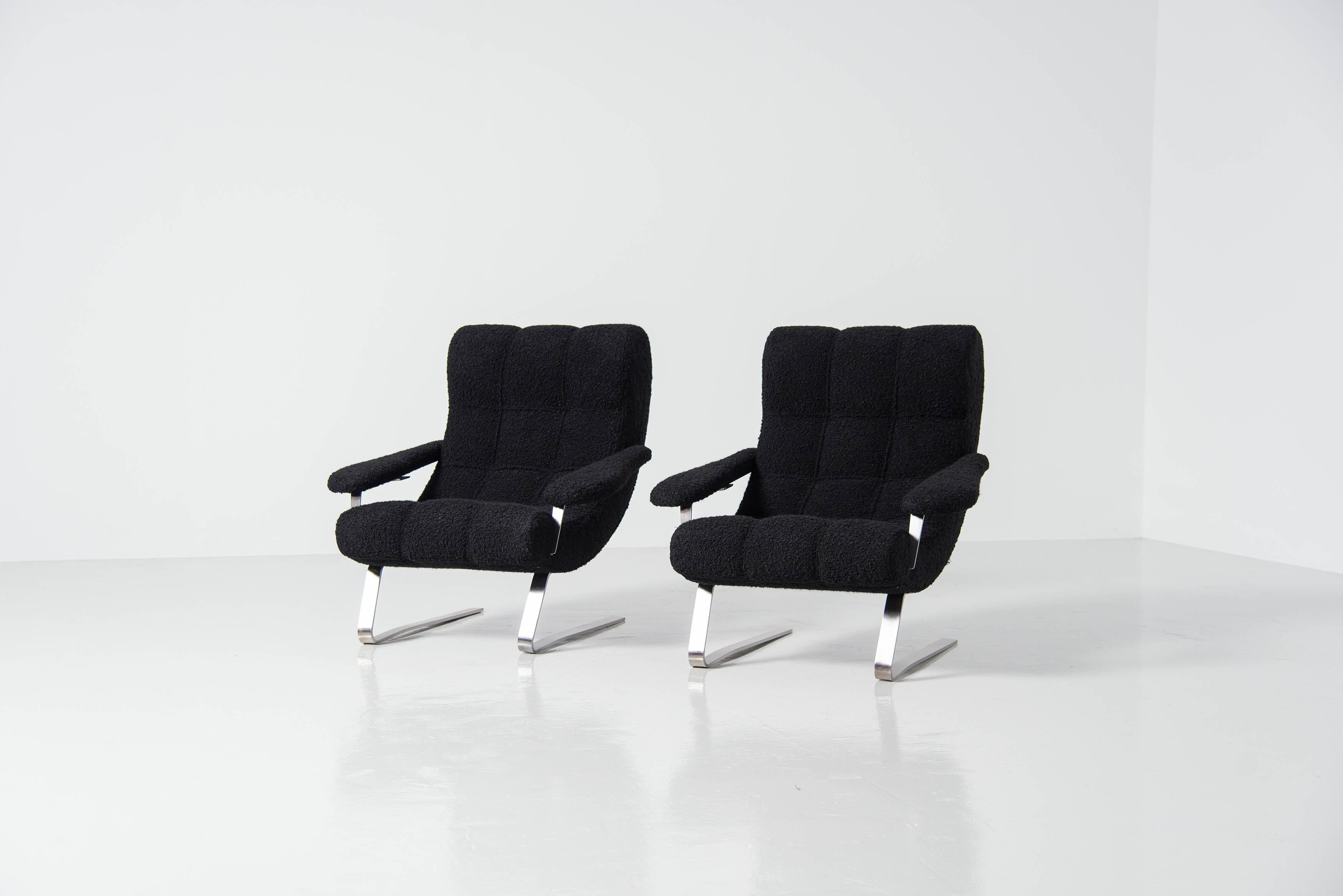Guido Bonzani Tecnosalotto Lounge Chairs, Italy, 1970 In Good Condition In Roosendaal, Noord Brabant