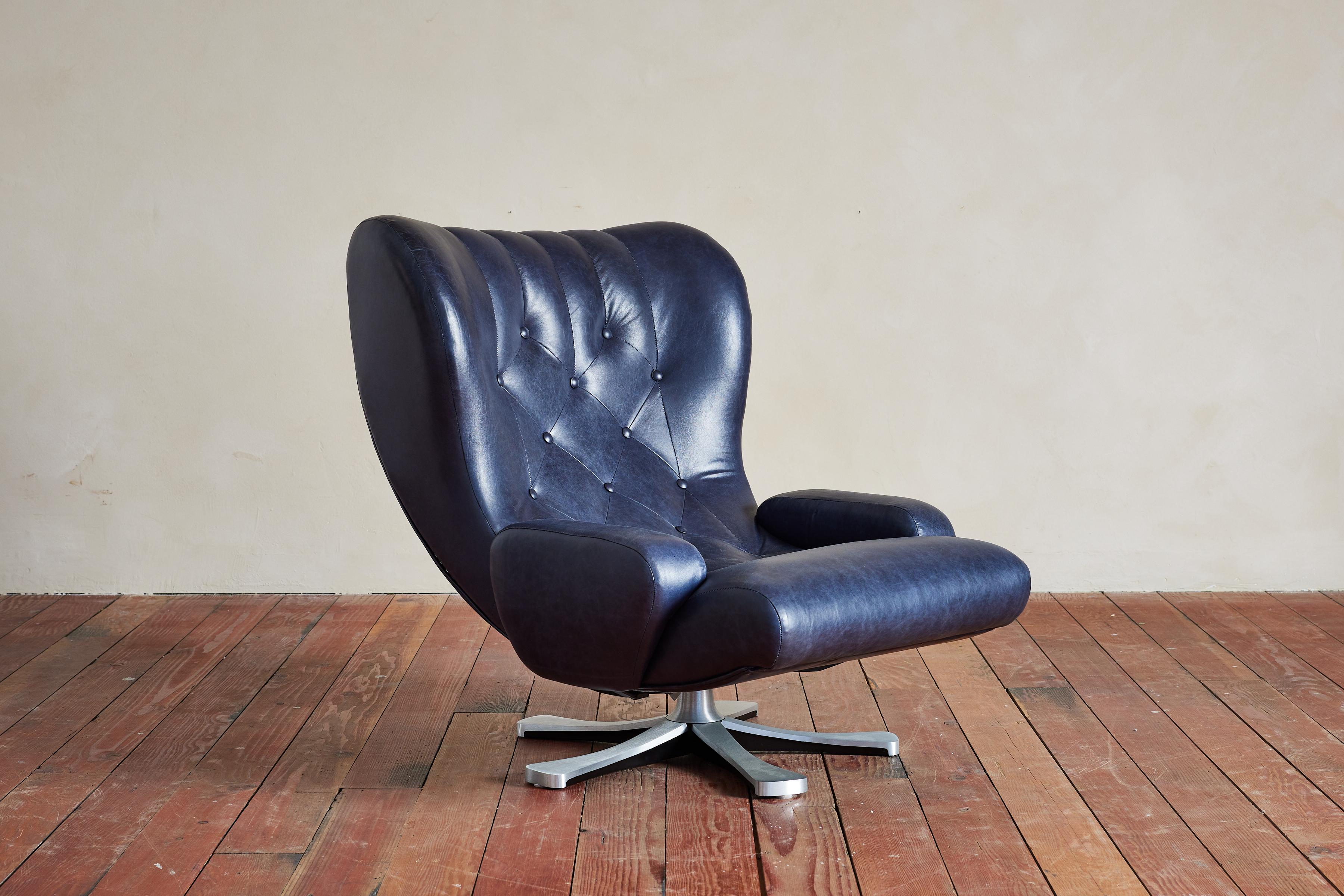 Milieu du XXe siècle Chaises pivotantes Guido Bonzanini Wingback