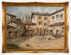 Guido Borelli (nato nel 1952) - Olio del XX secolo, Il cortile d'Italia