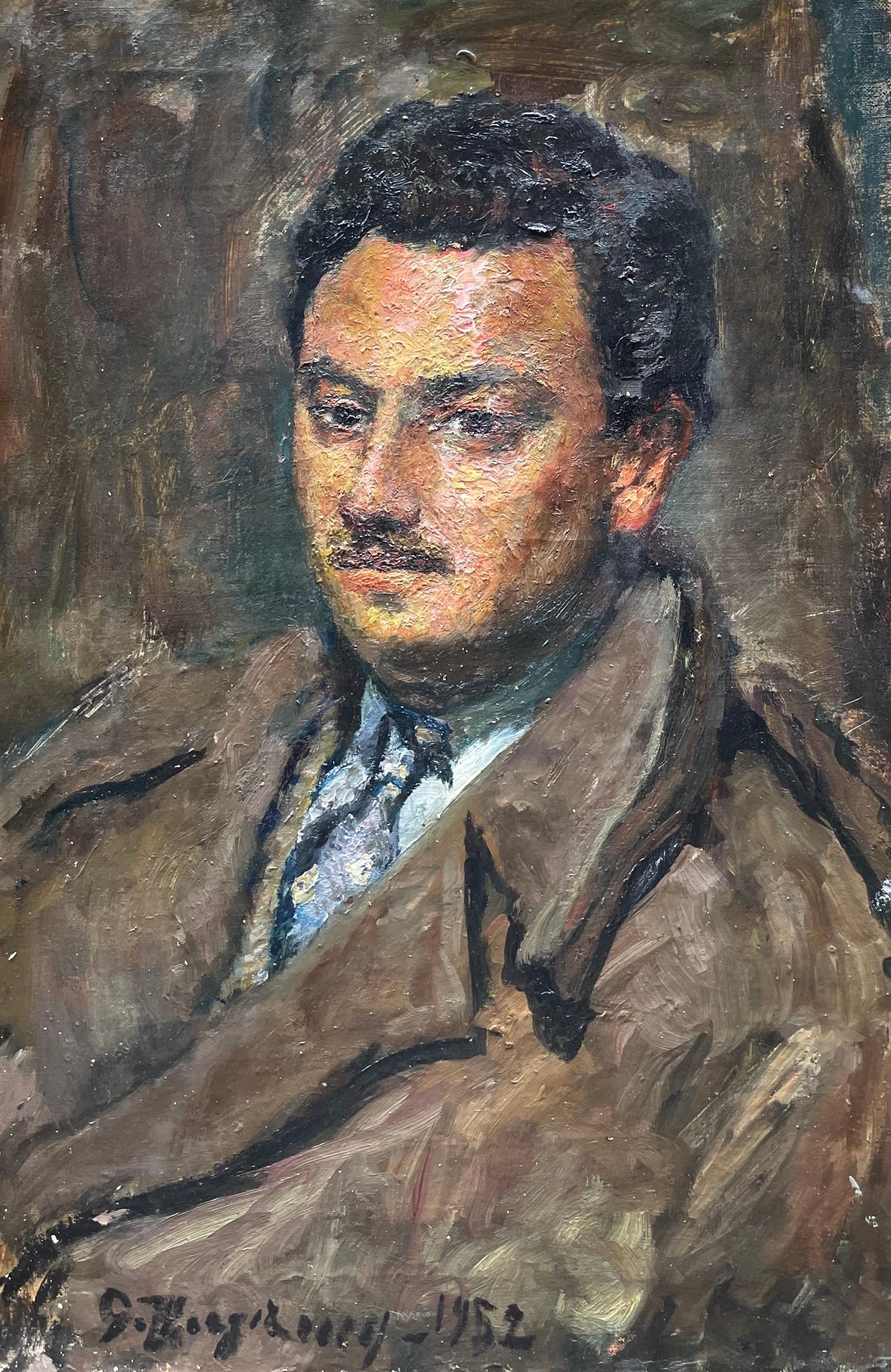 Guido Borgianni (1915-2011, geboren in New York - tätig in Florenz), Porträt mit blauer Krawatte, 1952, signiert und datiert

Öl auf Leinwand
Mit Rahmen: 64 x 86 cm
Ohne Rahmen: 44 x 65 cm

Guido Borgianni, 1915 in New York geboren und in Florenz