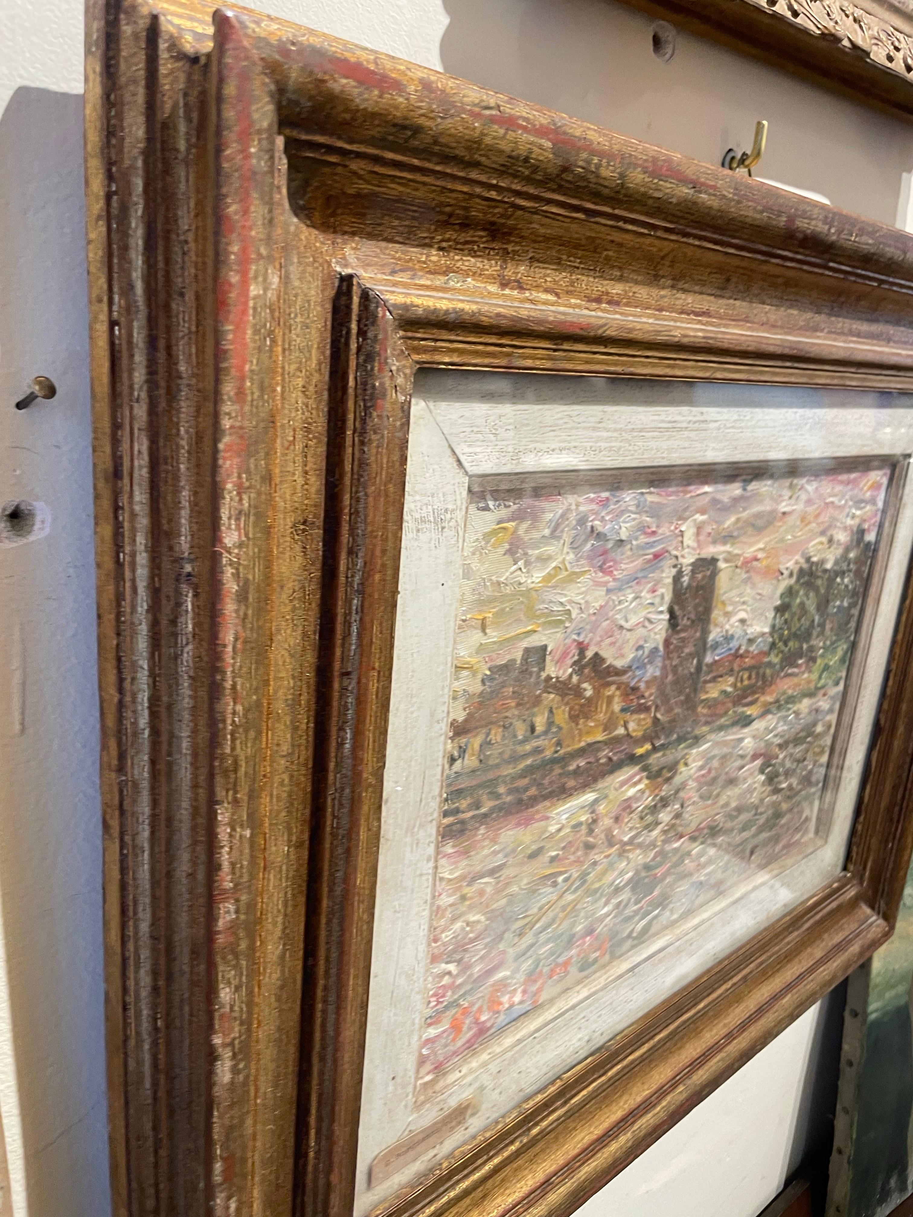 View of Florence with part of medieval walls and river Arno. Guido Borgianni. For Sale 3