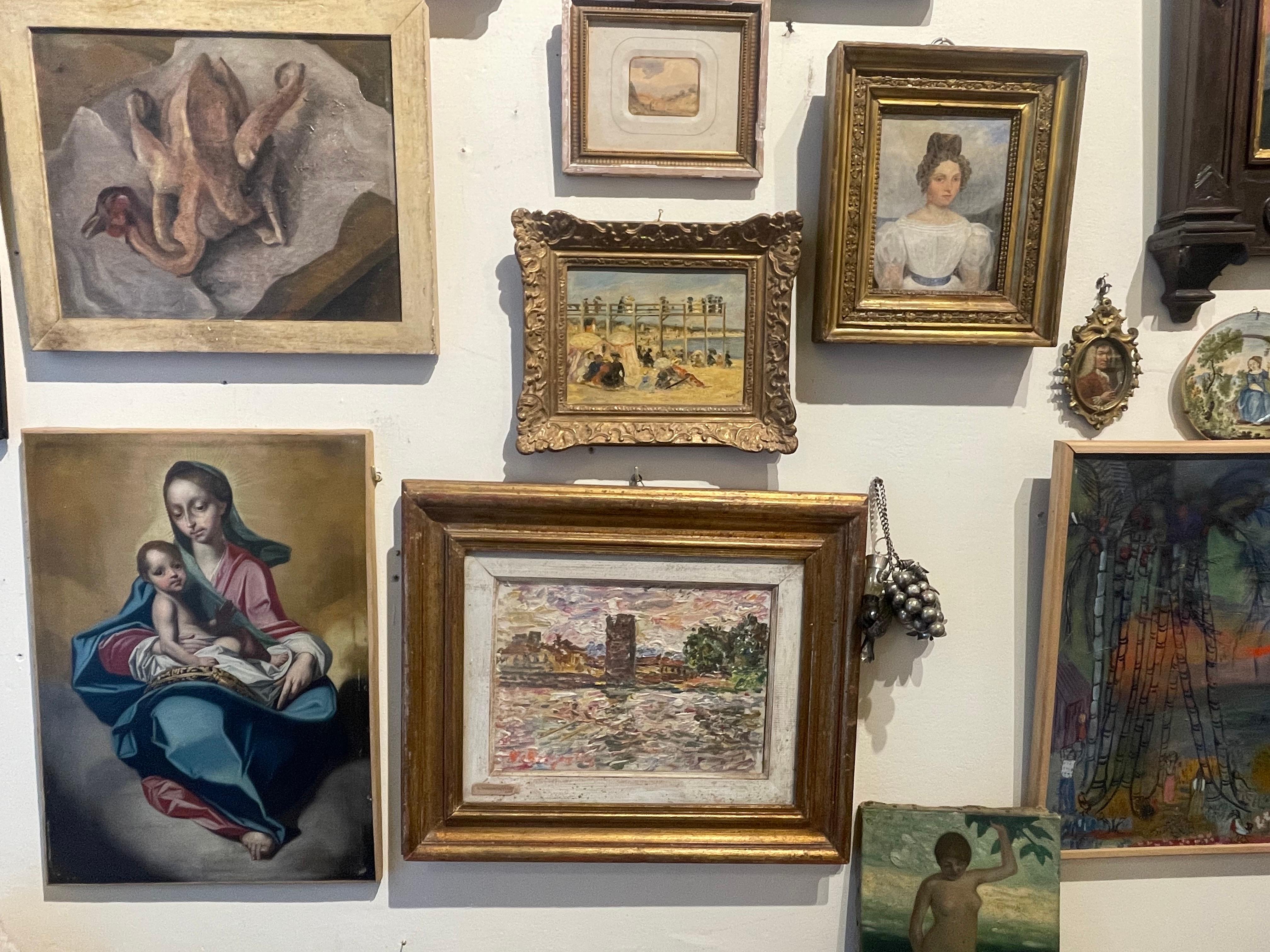 View of Florence with part of medieval walls and river Arno. Guido Borgianni. For Sale 4