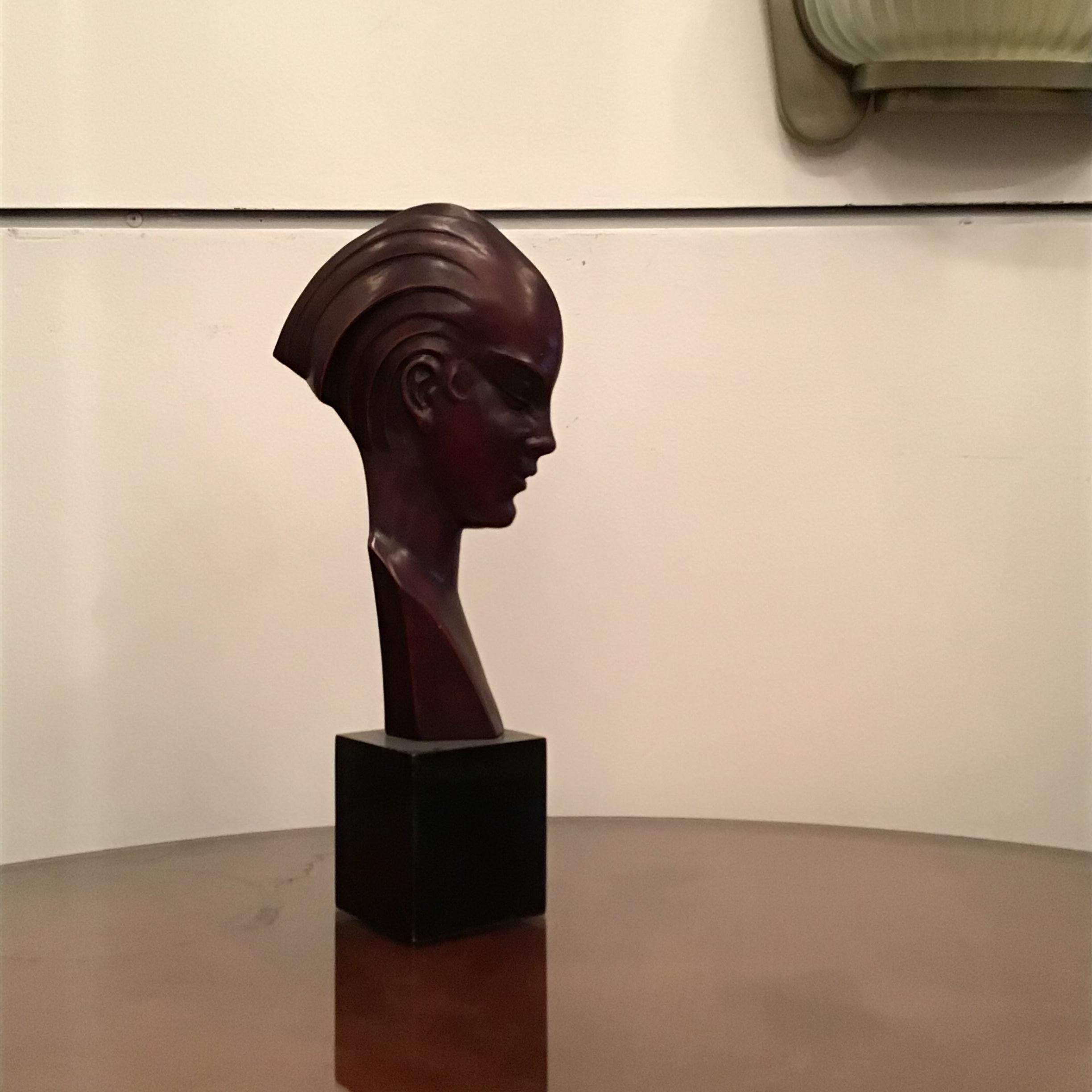 Guido Cacciapuoti 30er Jahre Gesicht Keramik/Steinzeug 1930 Italien im Angebot 6