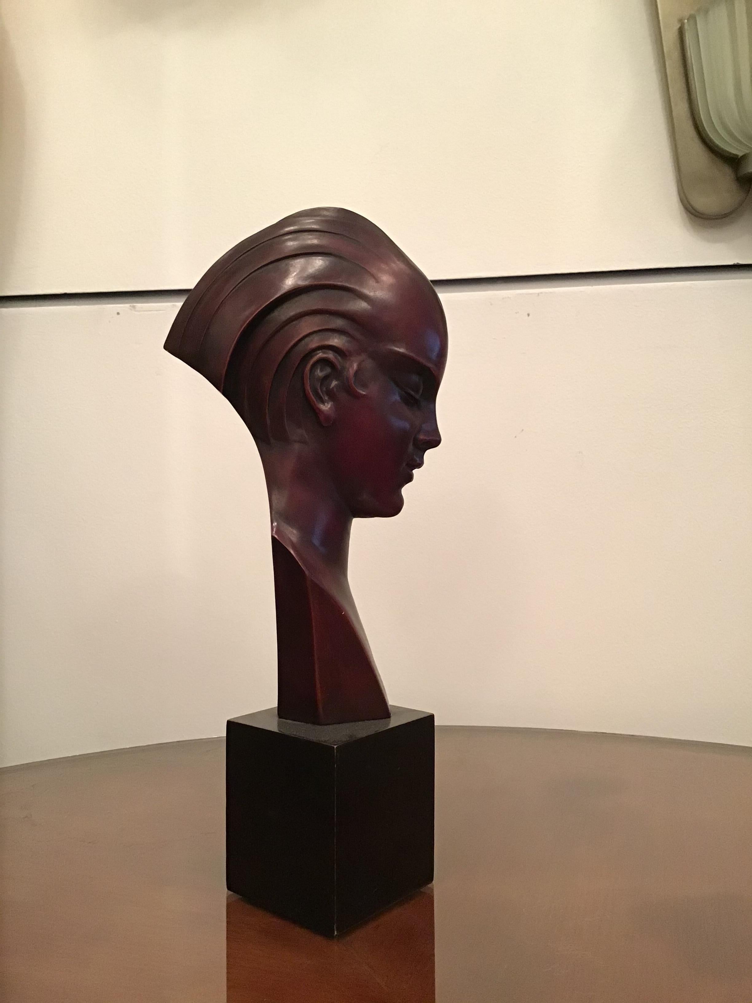 Guido Cacciapuoti 30er Jahre Gesicht Keramik/Steinzeug 1930 Italien im Angebot 1