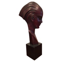 Guido Cacciapuoti 30’s face ceramic/stoneware 1930 Italy