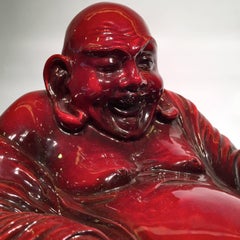 GUIDO CACCIAPUOTI Scultura "Ananda" in porcellana rossa Art Deco, 1930 circa