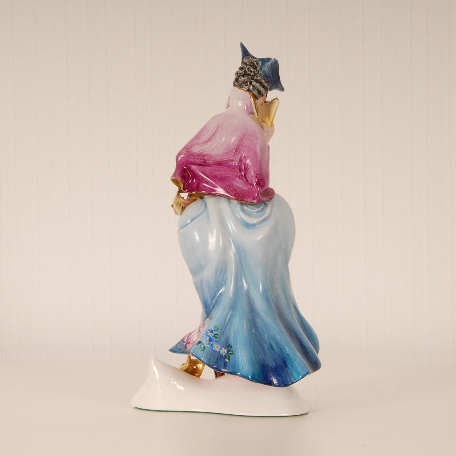 Italian Art Deco Ceramic Figurine Guido Cacciapuoti Comedia dell 'Arte Figurine  1