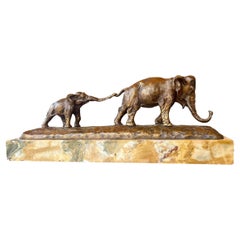 Guido Cacciapuoti - Bronze, The March Of The Elephants, XIXth century