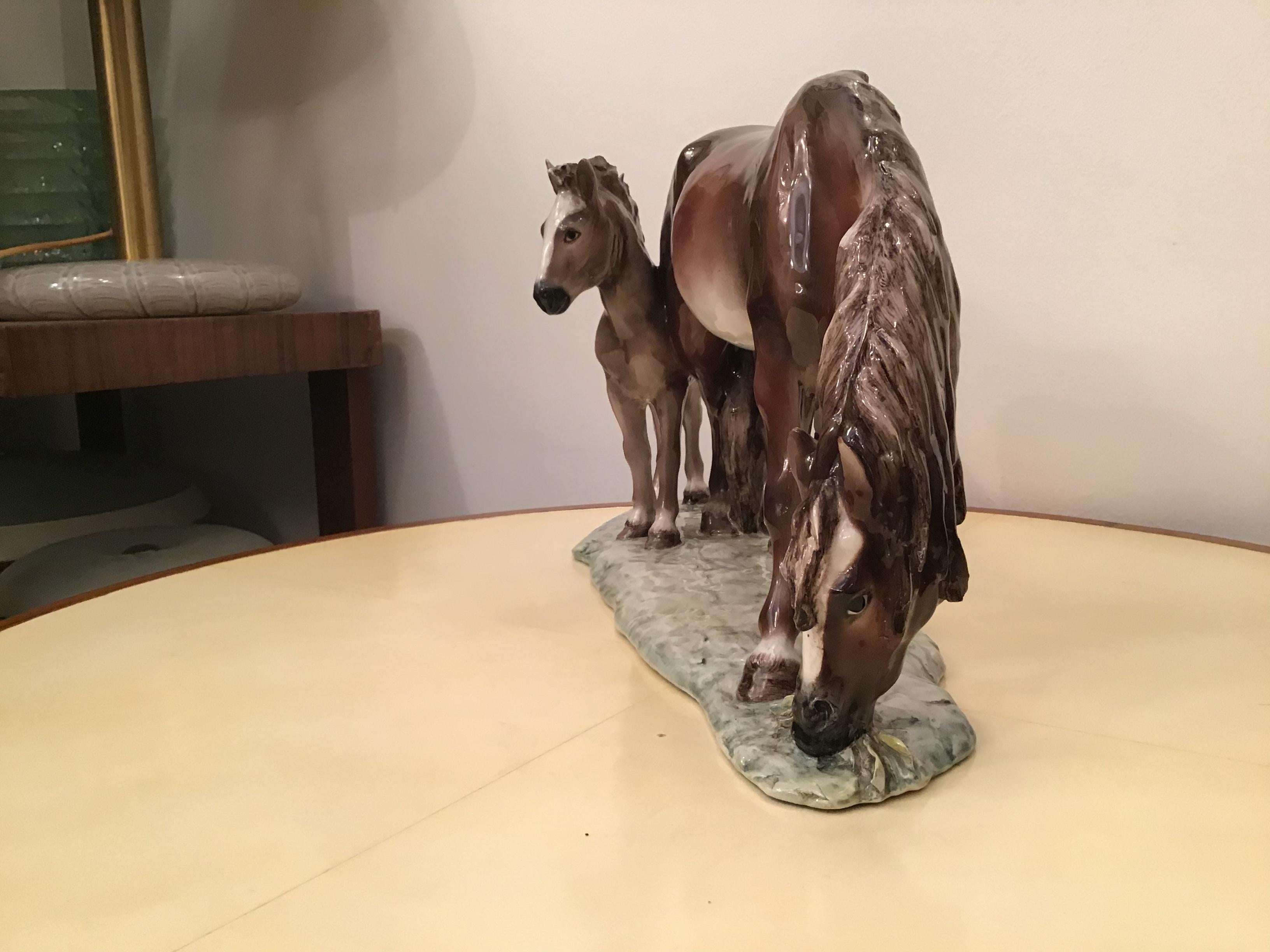 Guido Cacciapuoti Ceramic Horses, 1940 For Sale 4