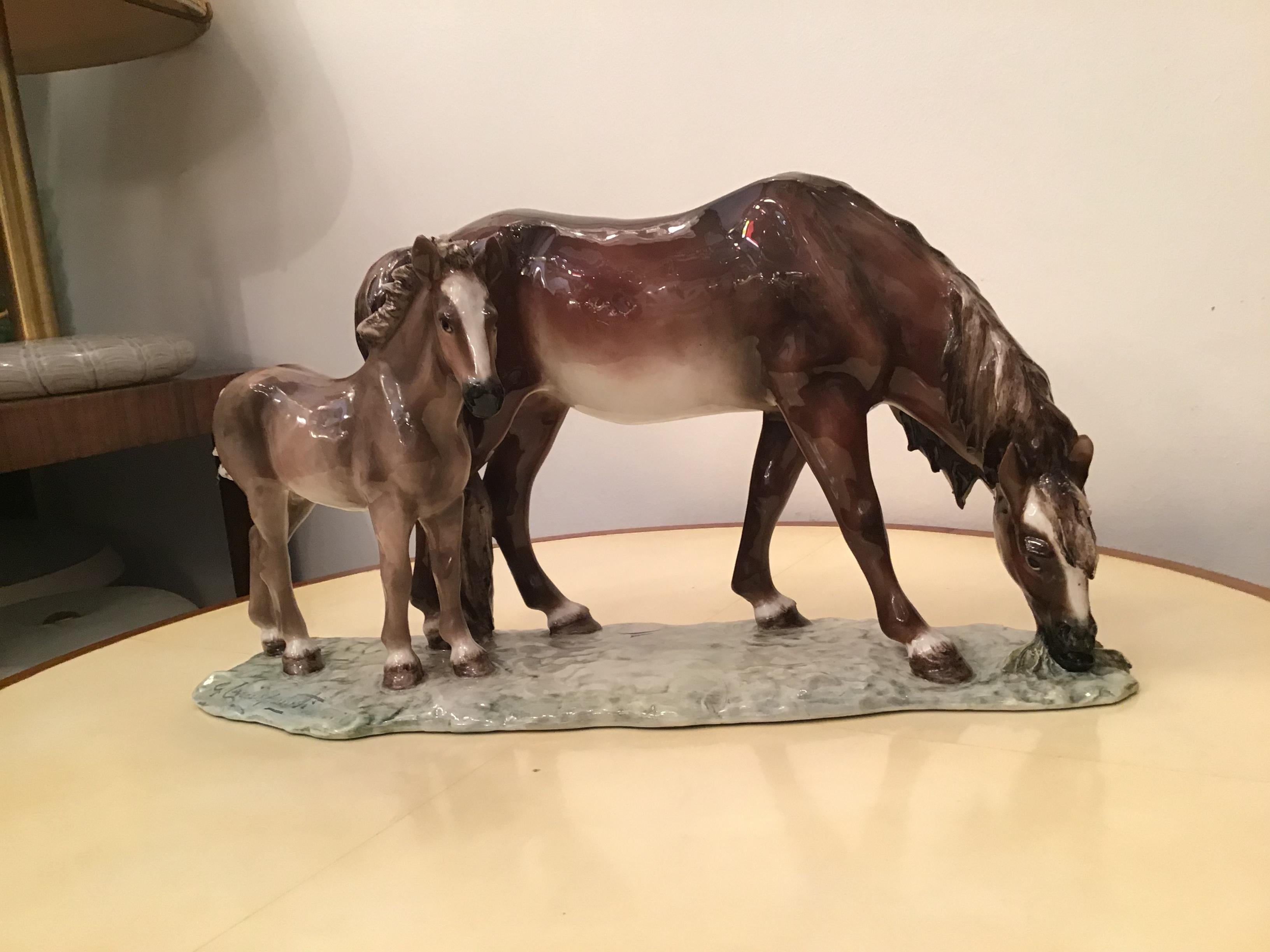Guido Cacciapuoti Ceramic Horses, 1940 For Sale 7