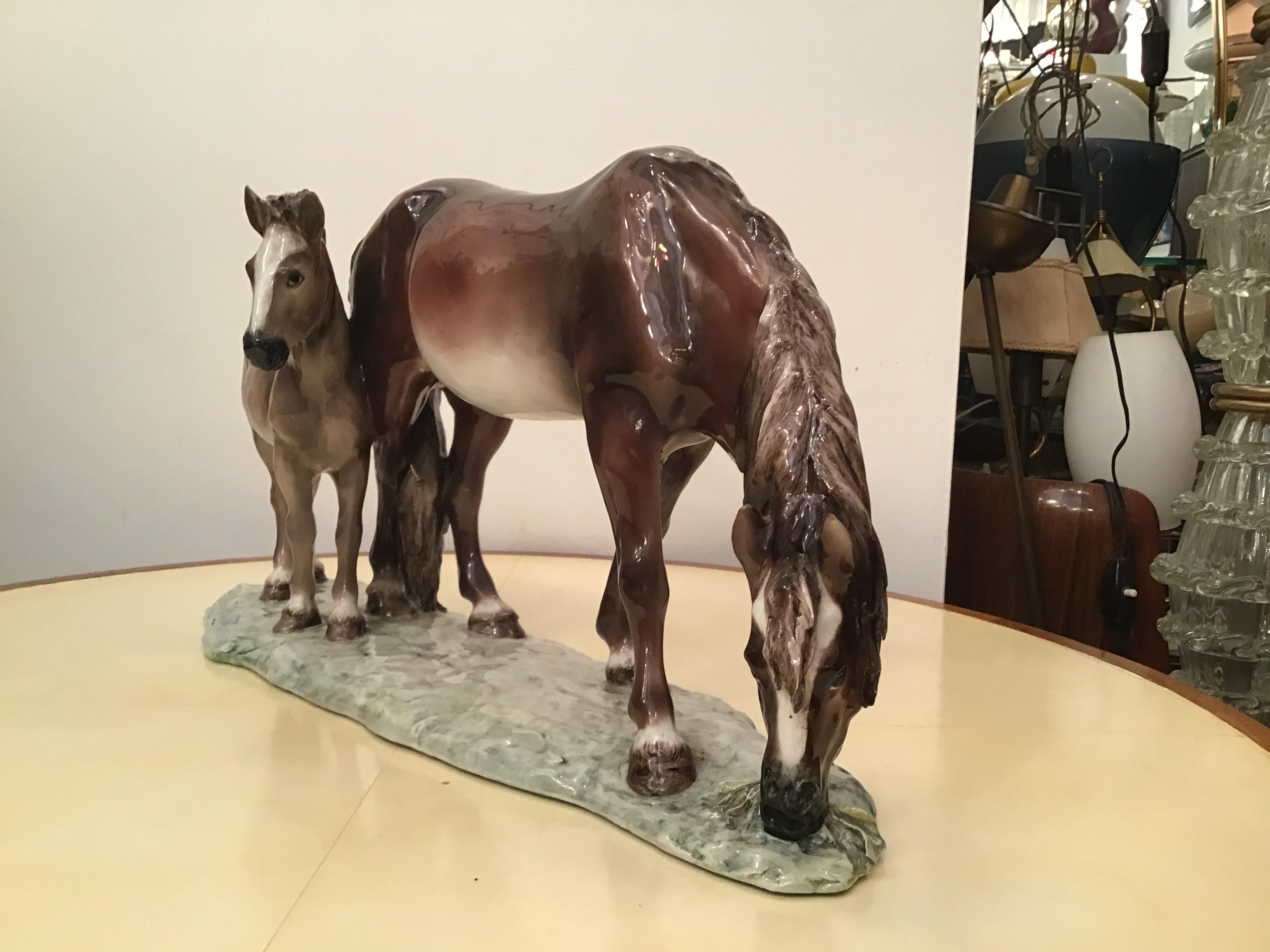 Guido Cacciapuoti Ceramic Horses, 1940 For Sale 11