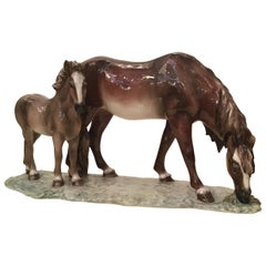 Vintage Guido Cacciapuoti Ceramic Horses, 1940