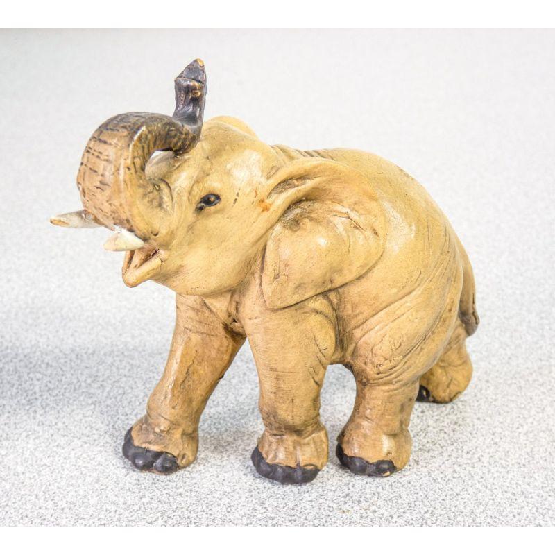 Painted Guido Cacciapuoti Ceramic Sculptures, Elephants For Sale