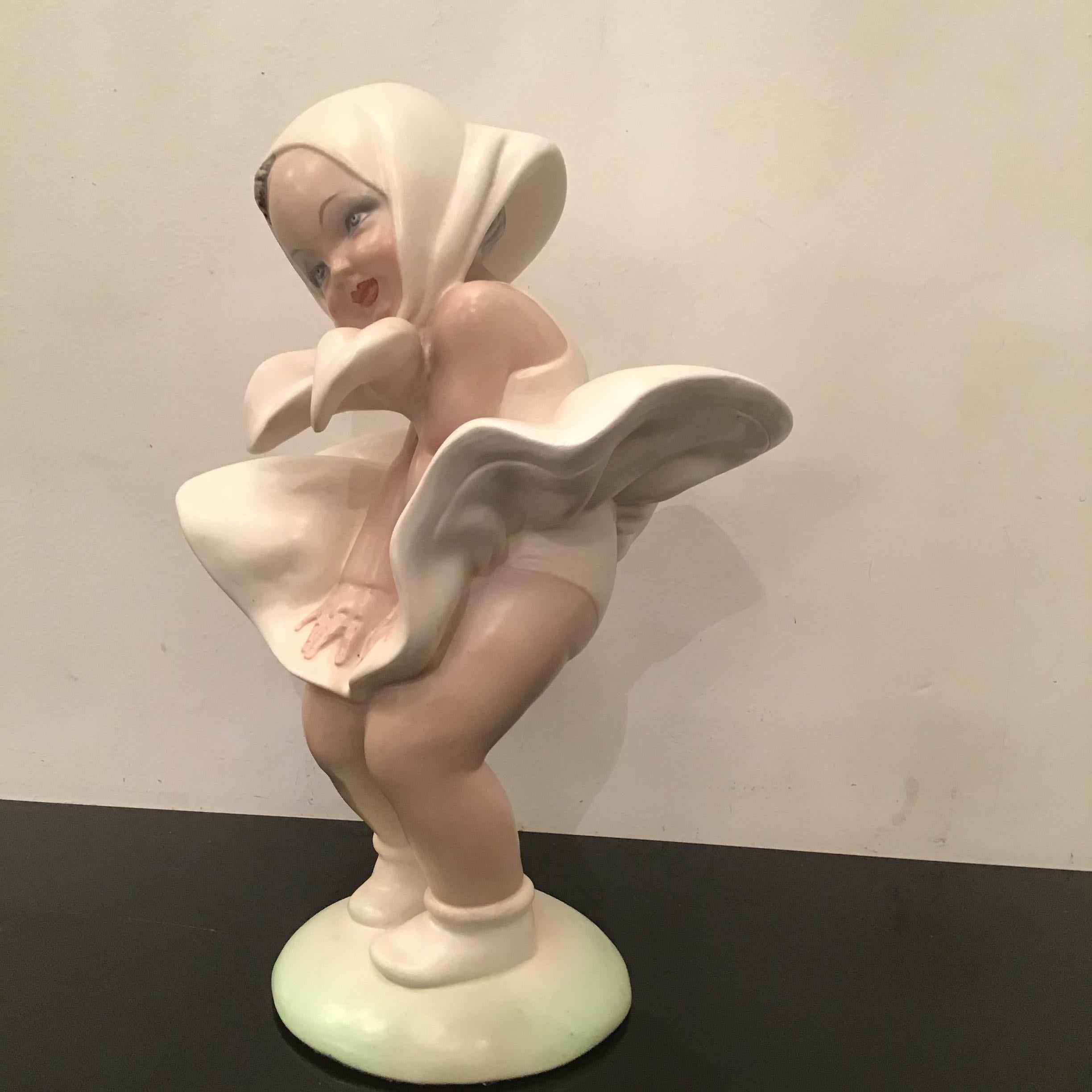 Guido Cacciapuoti “Colpo di Vento” Ceramic 1950 Italy  For Sale 4