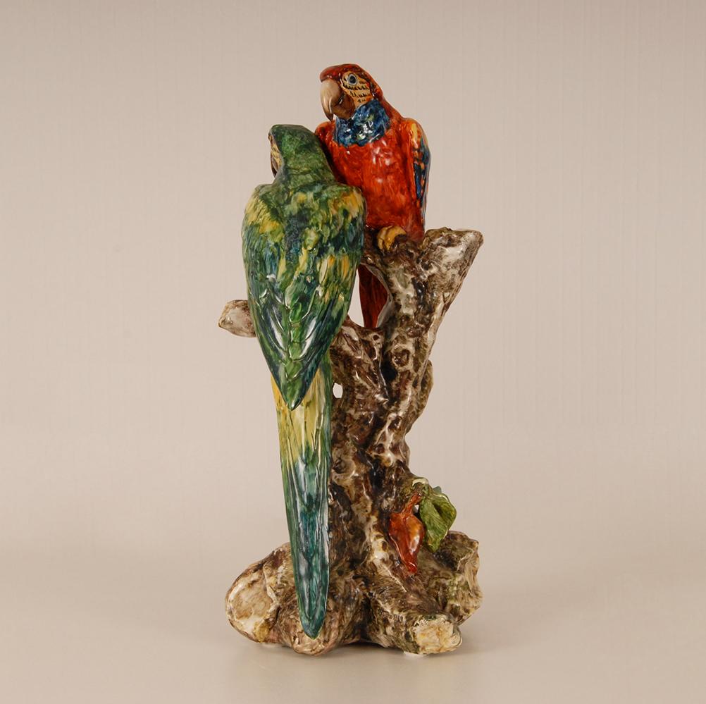 ceramic parrot figurines