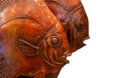 Guido Cacciapuoti, Scultura in ceramica "Due scalari", Italia, 1930 circa