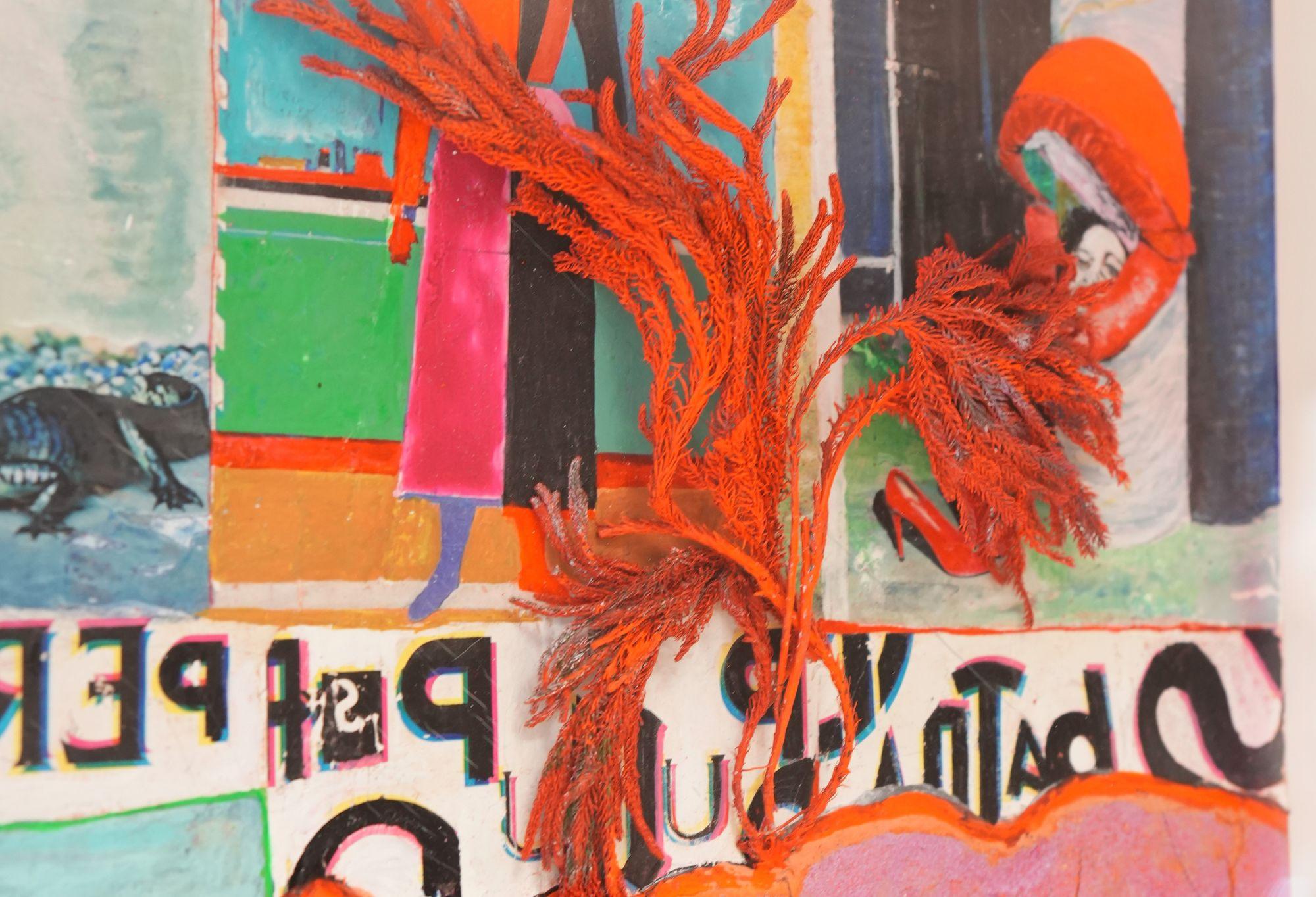 Guido Coletti: Collage in Mischtechnik (70er/80er Jahre) - Italienisch, Plexiglas (Late 20th Century) im Angebot