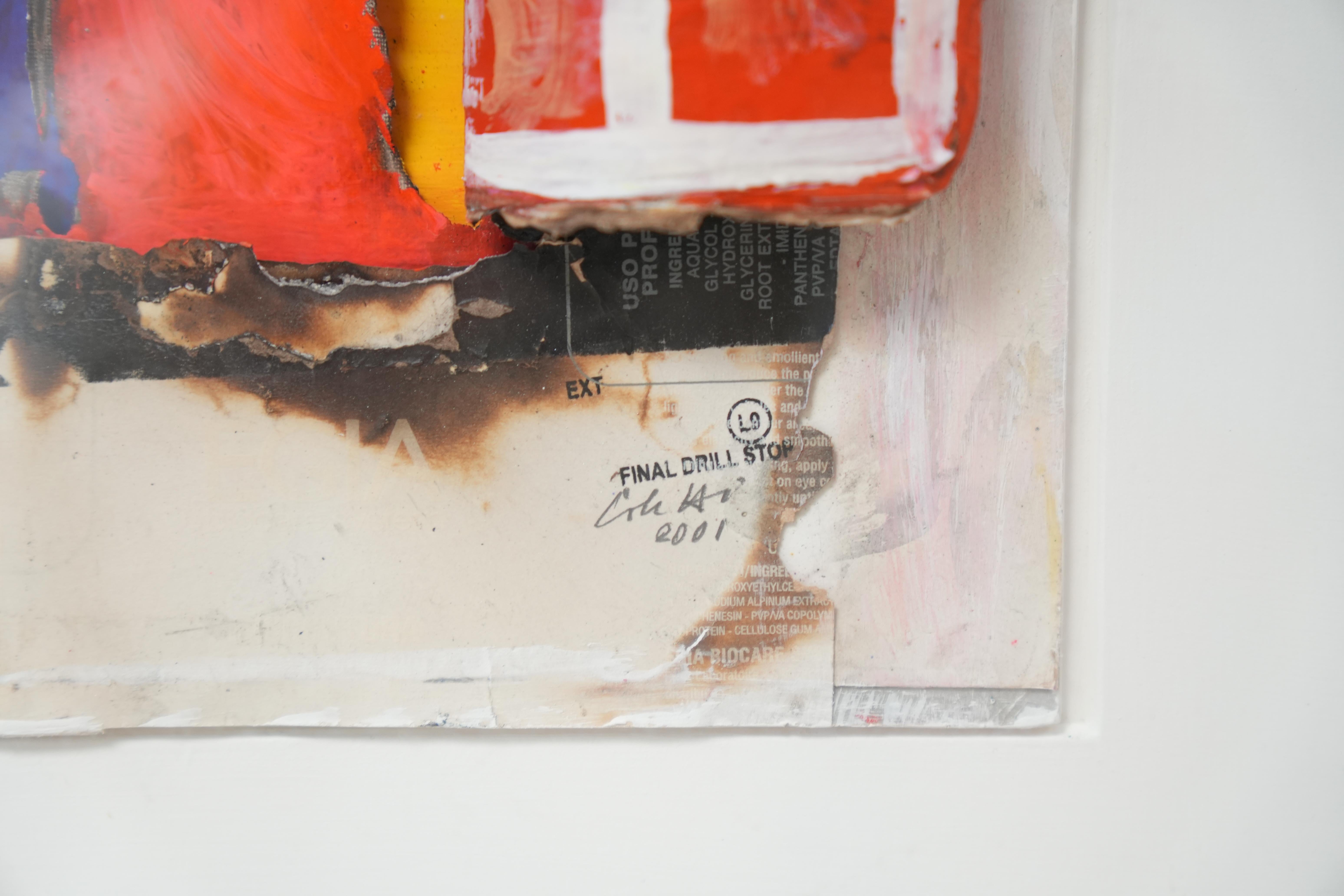 Guido Coletti: Mischtechnik 'Fassaden' (70er/80er Jahre) - Italienische Kunst, Plexiglas (Late 20th Century) im Angebot
