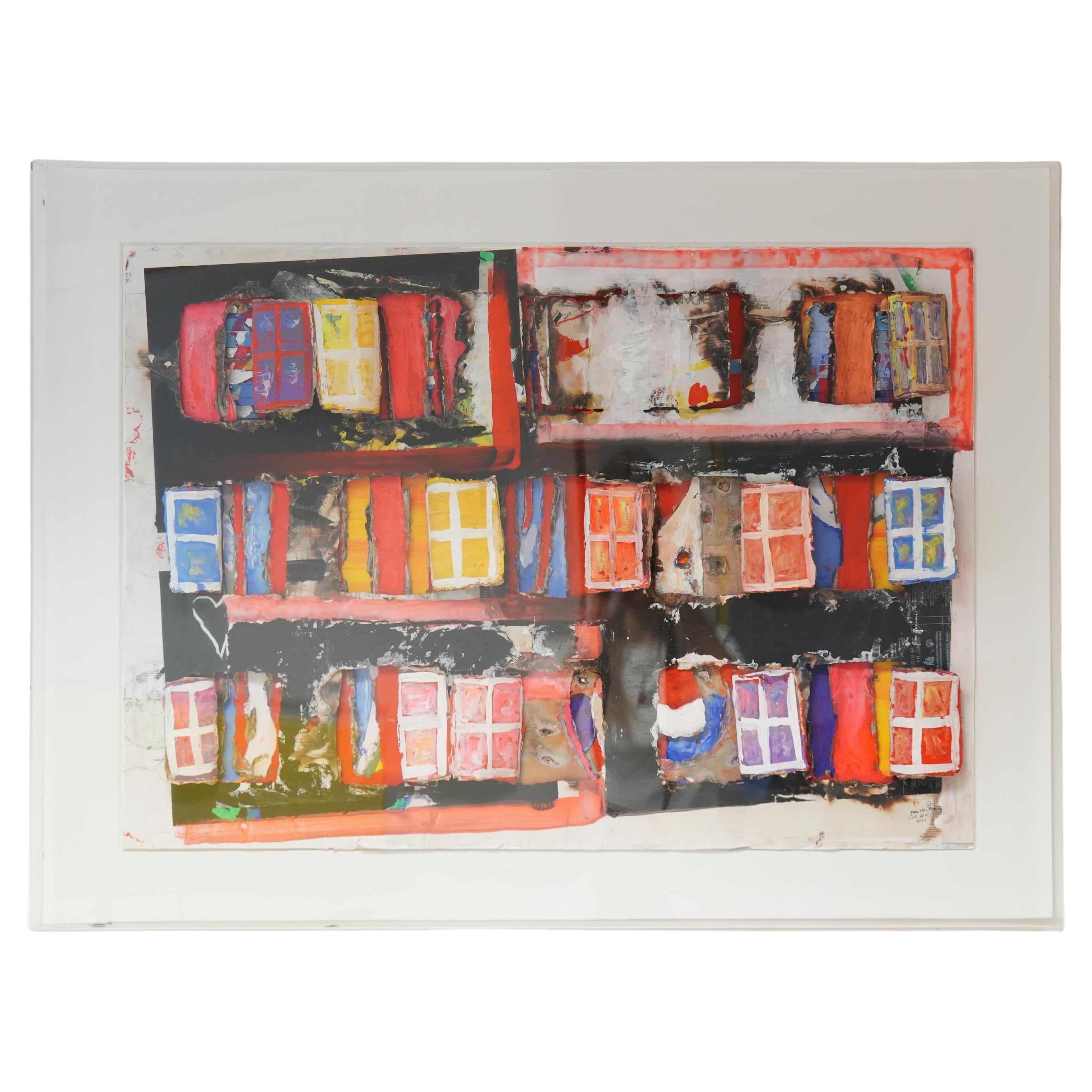 Guido Coletti: Mixed Media 'Facades' (70s/80s) - Italian Art, Plexi