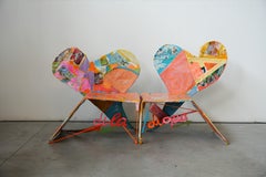 Guido Coletti Sculptural Modular Chairs (1995) - Heart-Shaped Abstract Collage