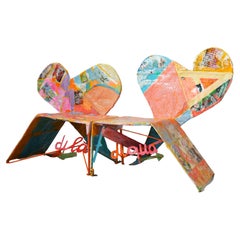 Guido Coletti Sillas modulares escultóricas (1995) - Collage abstracto en forma de corazón
