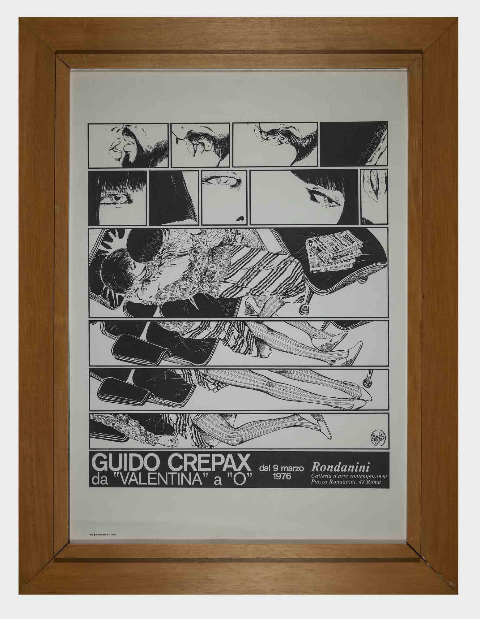 From Valentina to O "Valentina" to "O"-Vintage Offset Print by Guido Crepax-1976